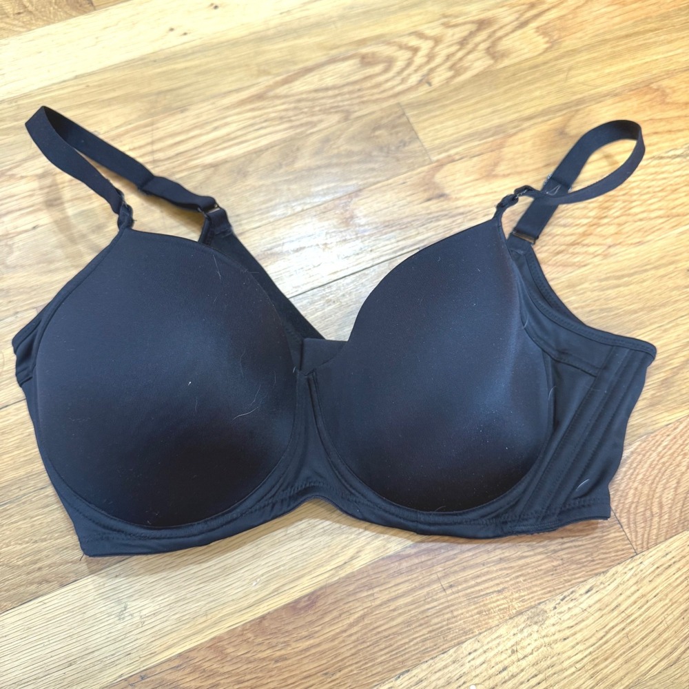 Modern Movement Black Full Coverage Underwire Bra 36C Smooth Molded Cup